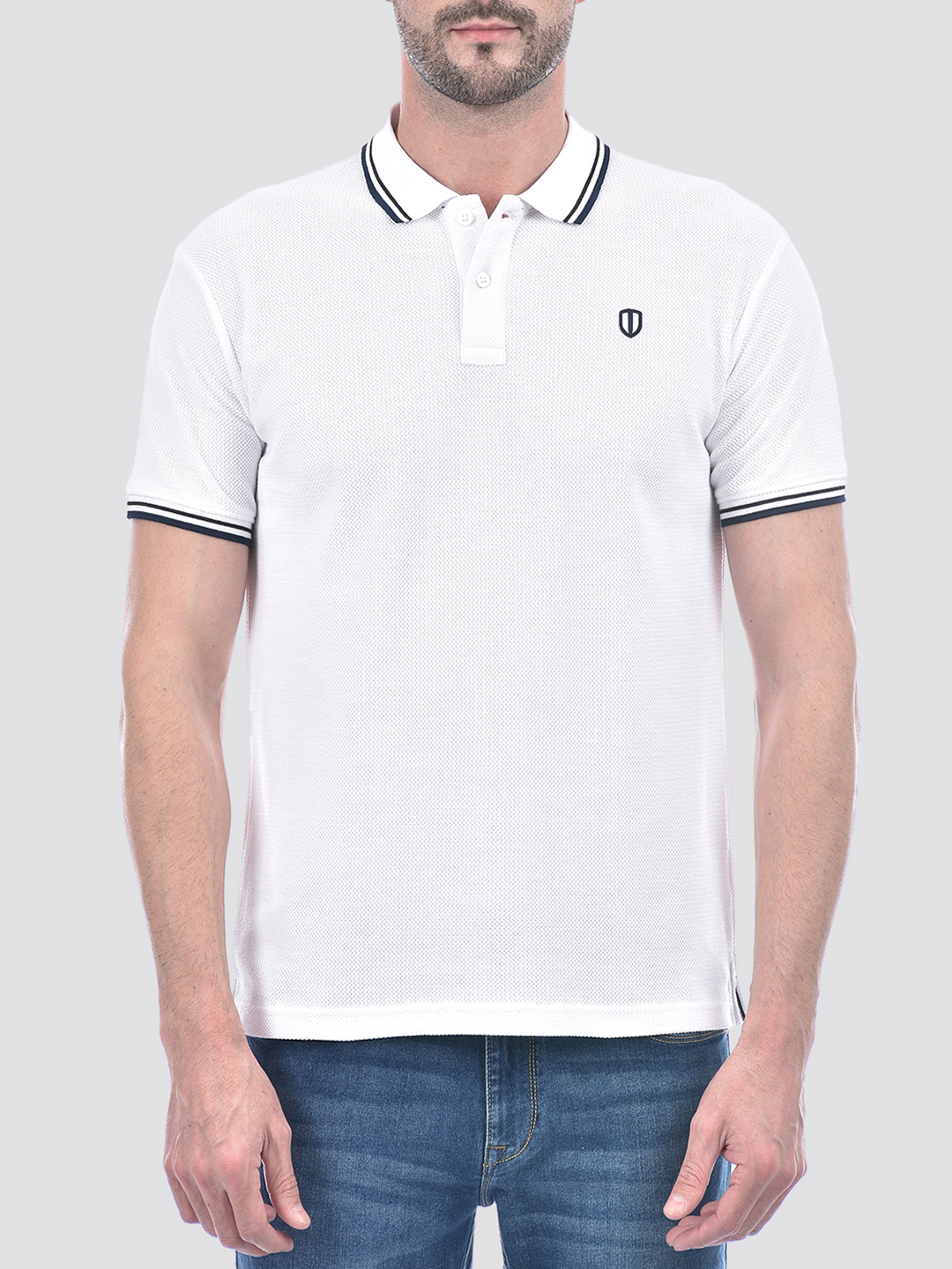 Numero Uno Men White Polo T-Shirt